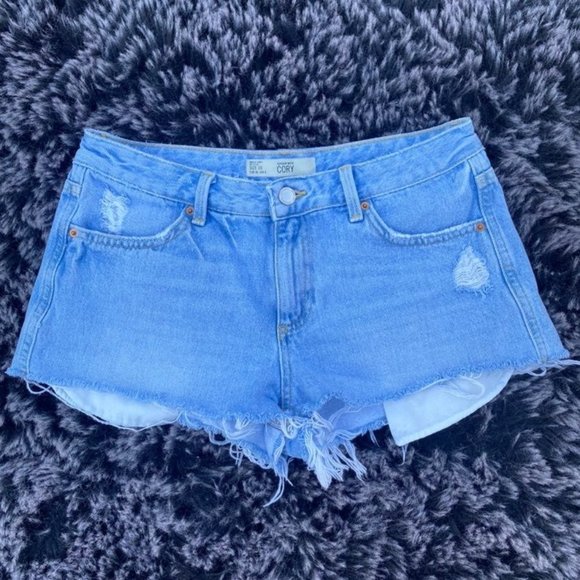 Topshop Pants - Topshop Moto Corey Denim Shorts Size 6